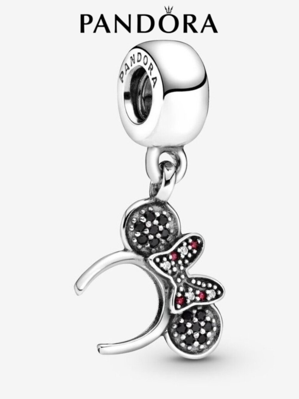 Pandora Minnie Mouse Pavé Headband Dangle Charm